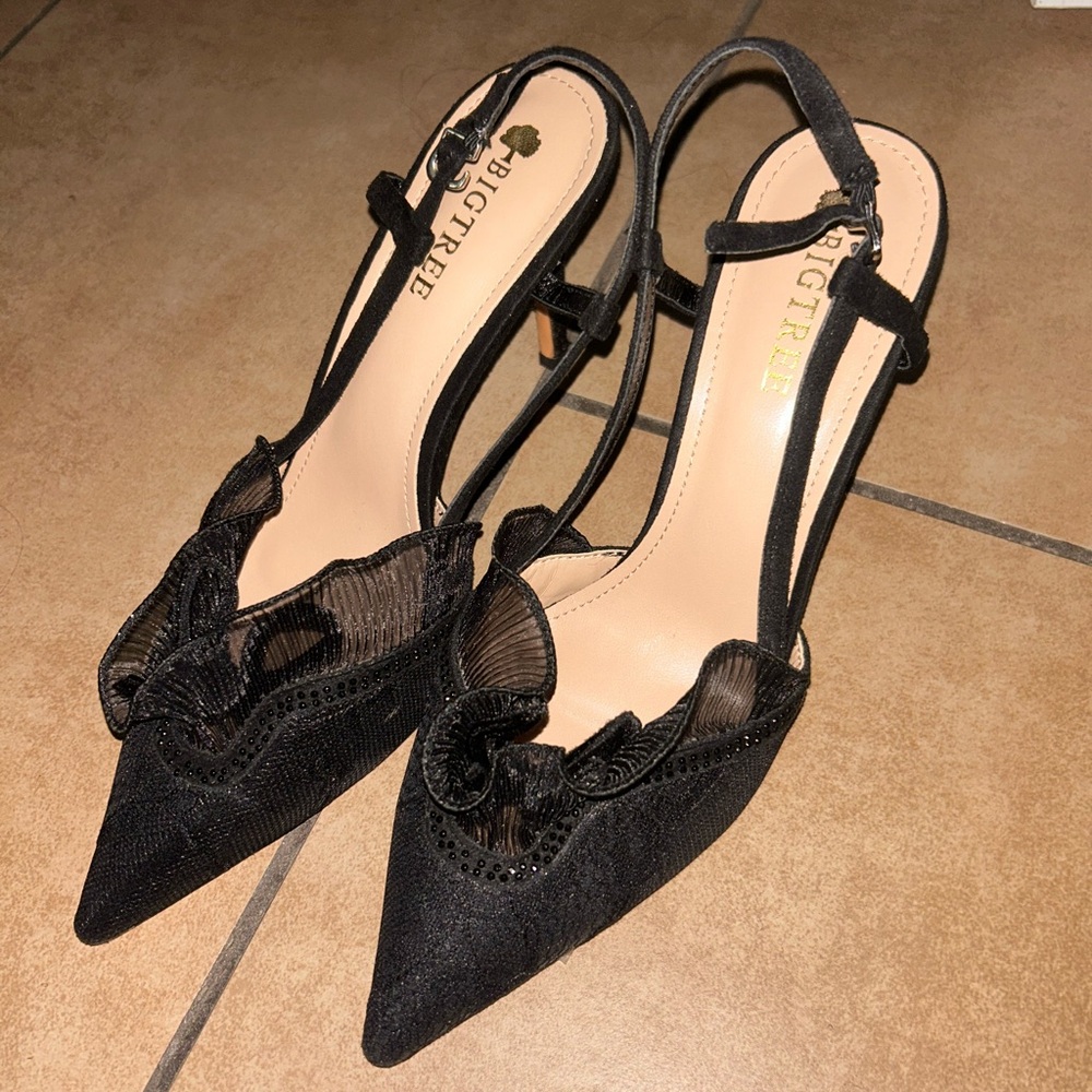 Black Women's Slingback Heels